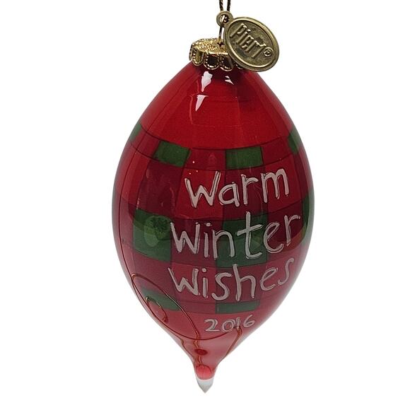 New in Box Pier1 Warm Winter Wishes Ornament Painted 2016 Fox 4.5" - Picture 1 of 6